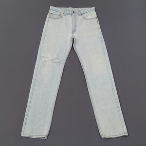 Vintage Levi's 505 Jeans Size 34 Distressed Frayed Straight Leg Denim Red Tab